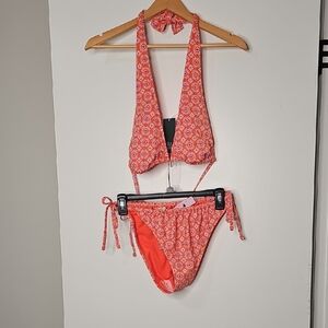 Wild Fable Orange Patterned Bikini